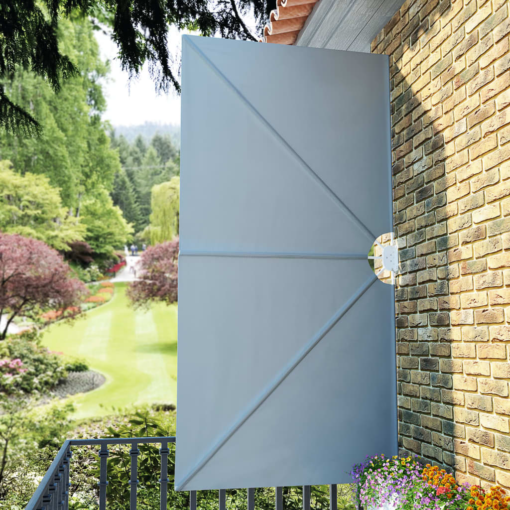 Faltbarer Terrassen-Seitenfächer Grau 240 × 160 cm