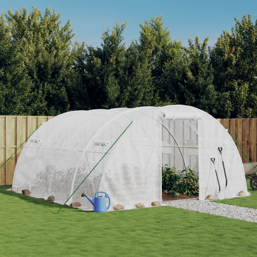 Gewächshaus mit Stahlrahmen Grün 8 m² 4x2x2 m