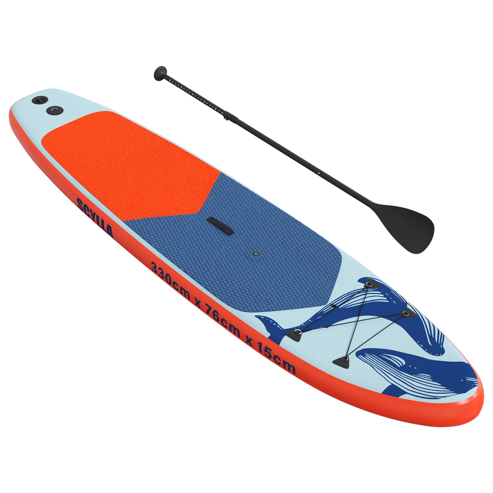 Aufblasbares SUP-Board mit Segel HYDROS 330 x 76 x 15 cm Türkis