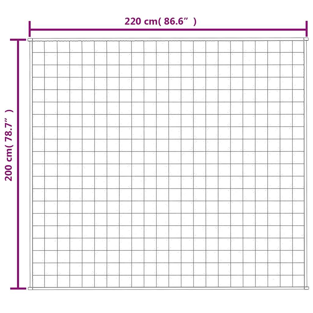 Gewichtsdecke Grau 122x183 cm 5 kg Stoff