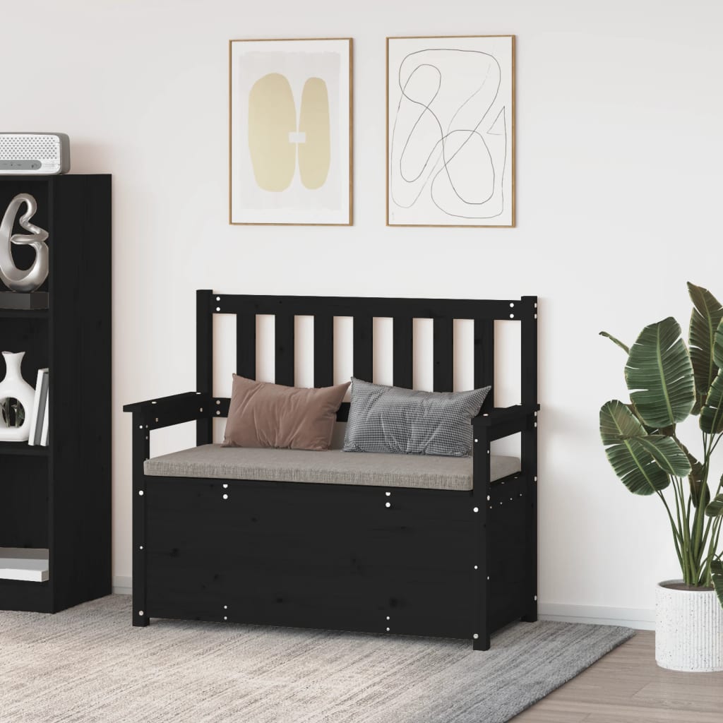 Sitzbank 112,5x51,5x96,5 cm Massivholz Kiefer