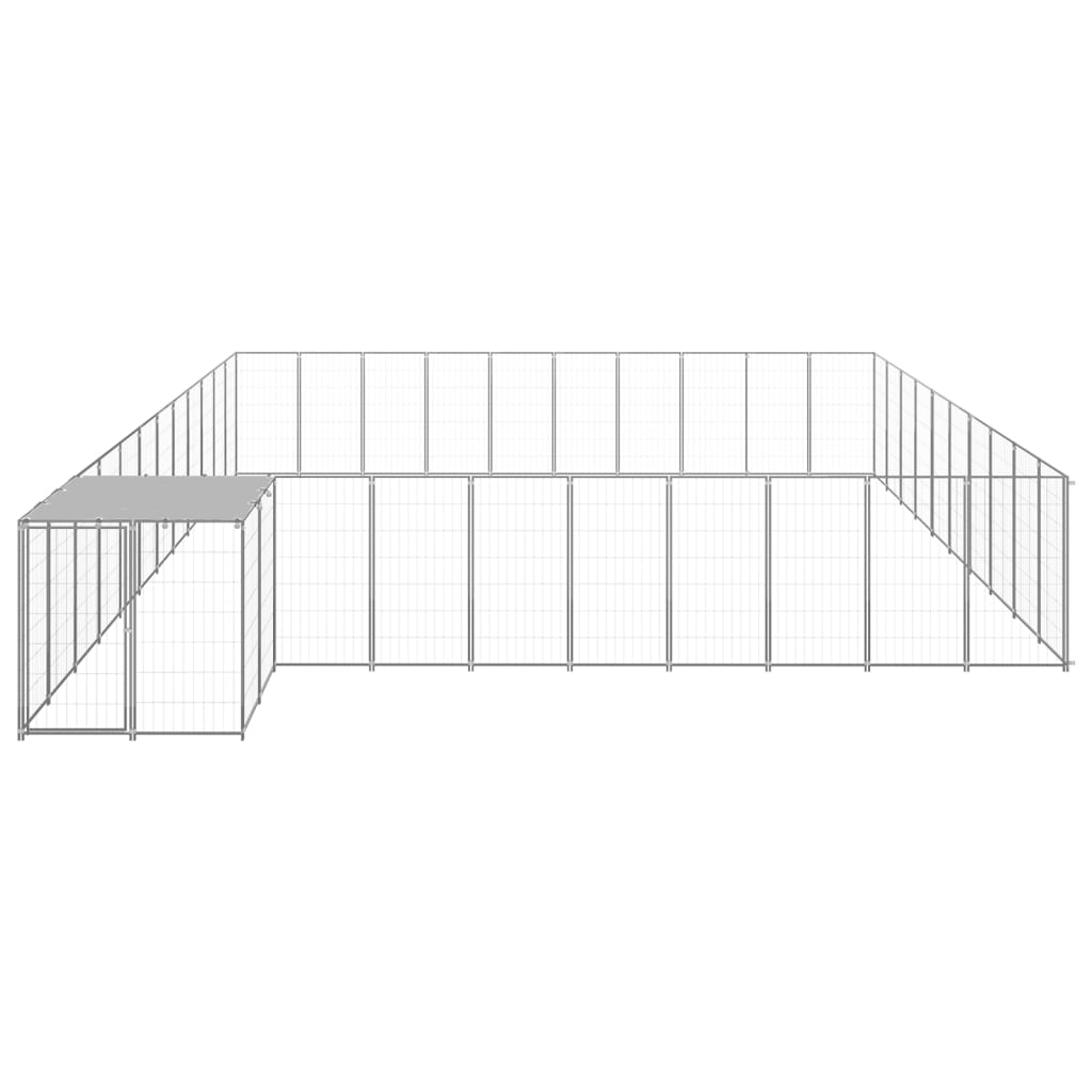 Hundezwinger Schwarz 7,26 m² Stahl
