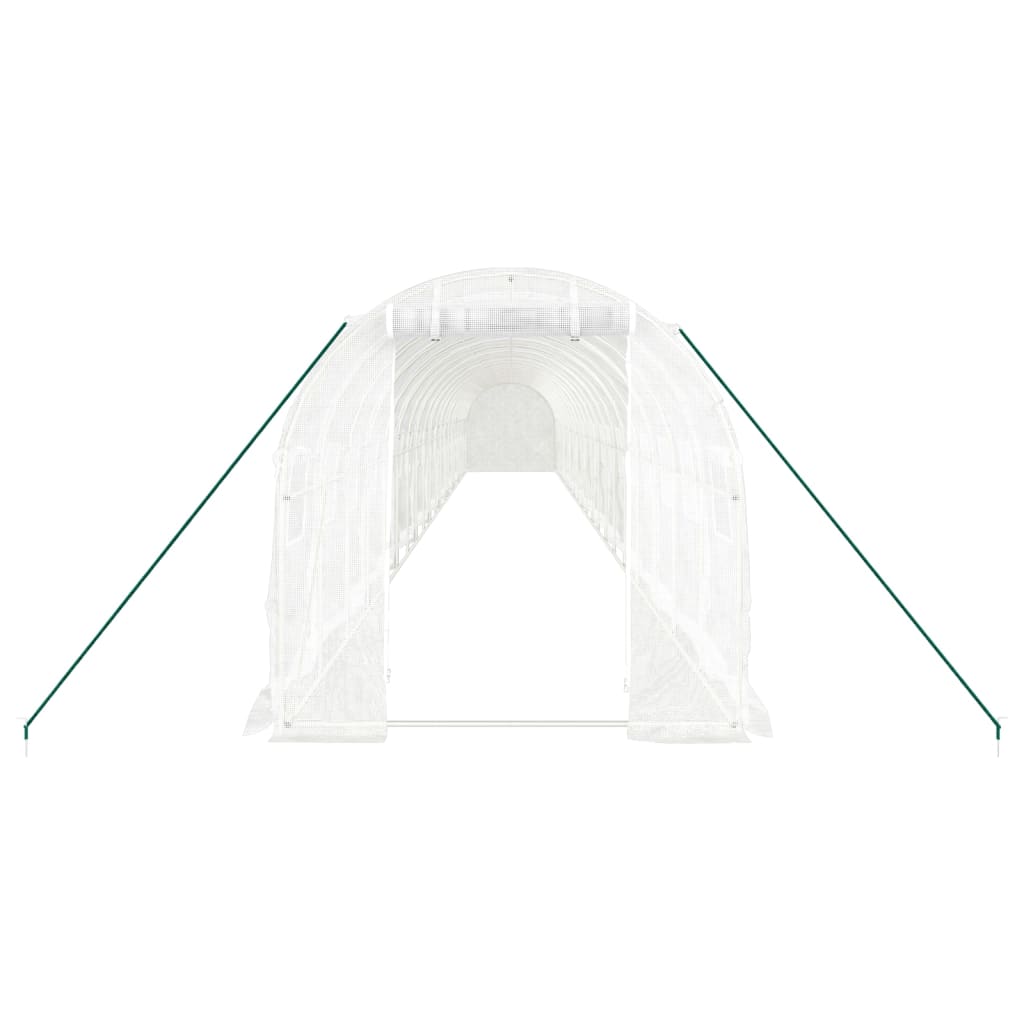 Gewächshaus mit Stahlrahmen Weiß 8 m² 4x2x2 m