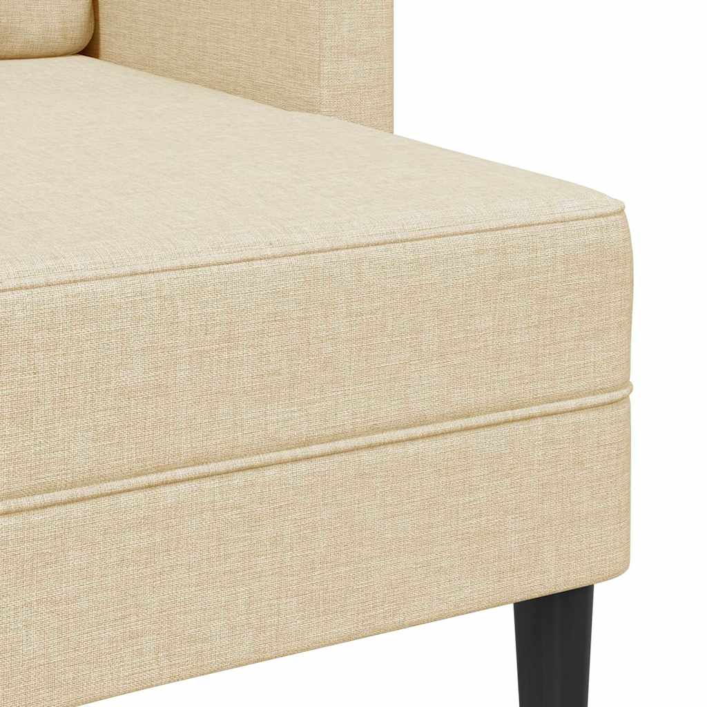 2-Sitzer-Sofa mit Chaiselongue L-Form Hellgrau 125 cm Stoff