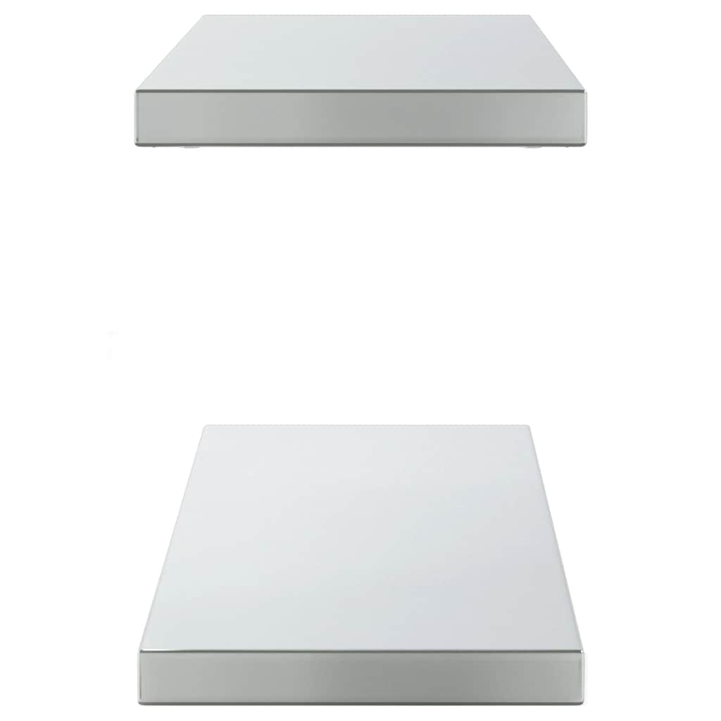 Wandregale 2 Stk. 100x40 cm Silbern Edelstahl