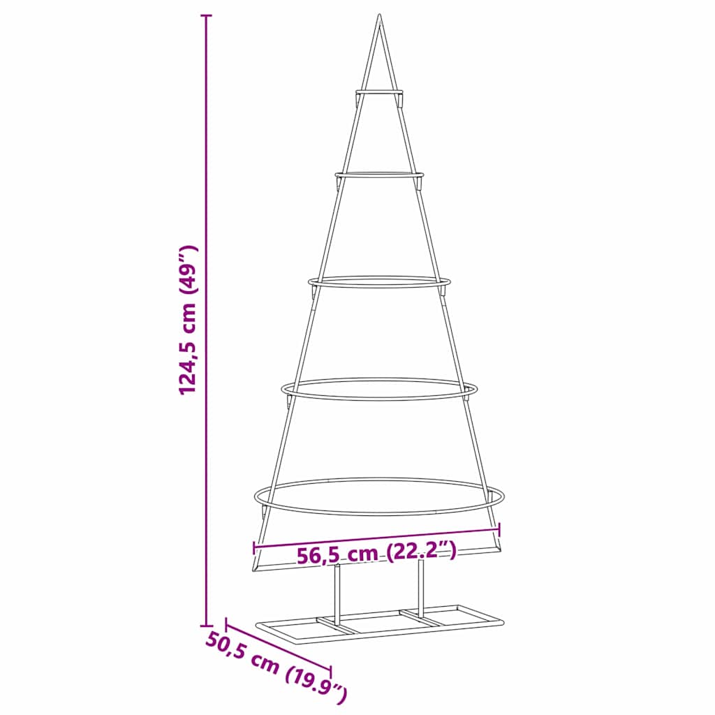 Metall-Weihnachtsbaum Deko Schwarz 60 cm