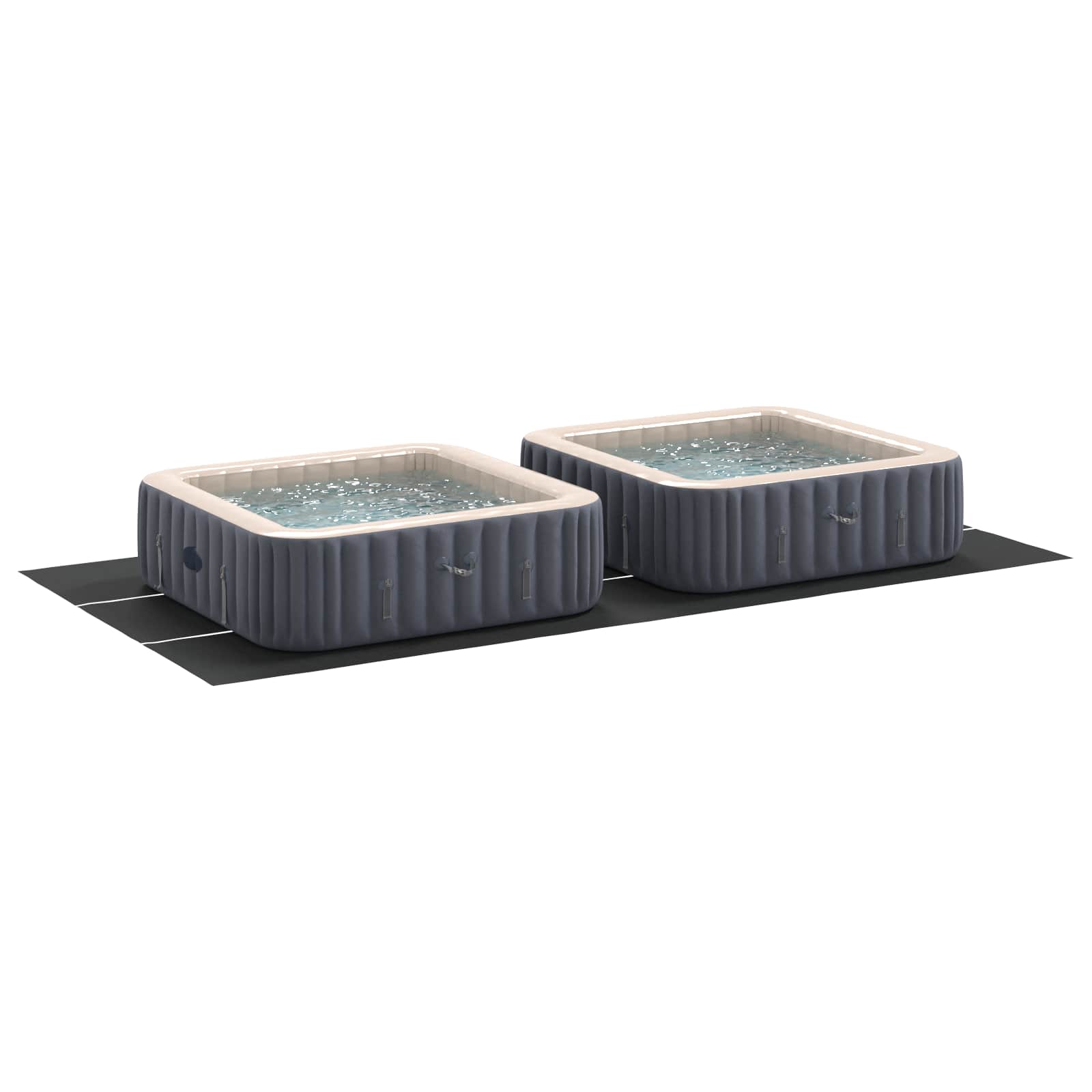 Bodenfolie für Pools Schwarz 300 x 220 x 0,1 cm Vliesstoff