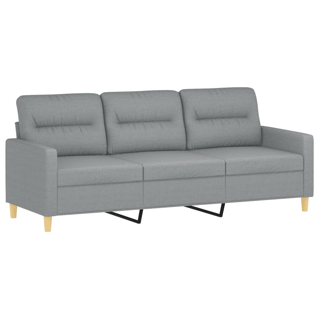2-Sitzer-Sofa mit Zierkissen Braun 120 cm Stoff