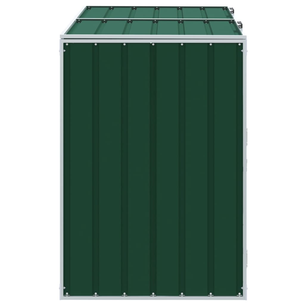 Mülltonnenbox für 1 Tonne Grün 72x81x115 cm Stahl