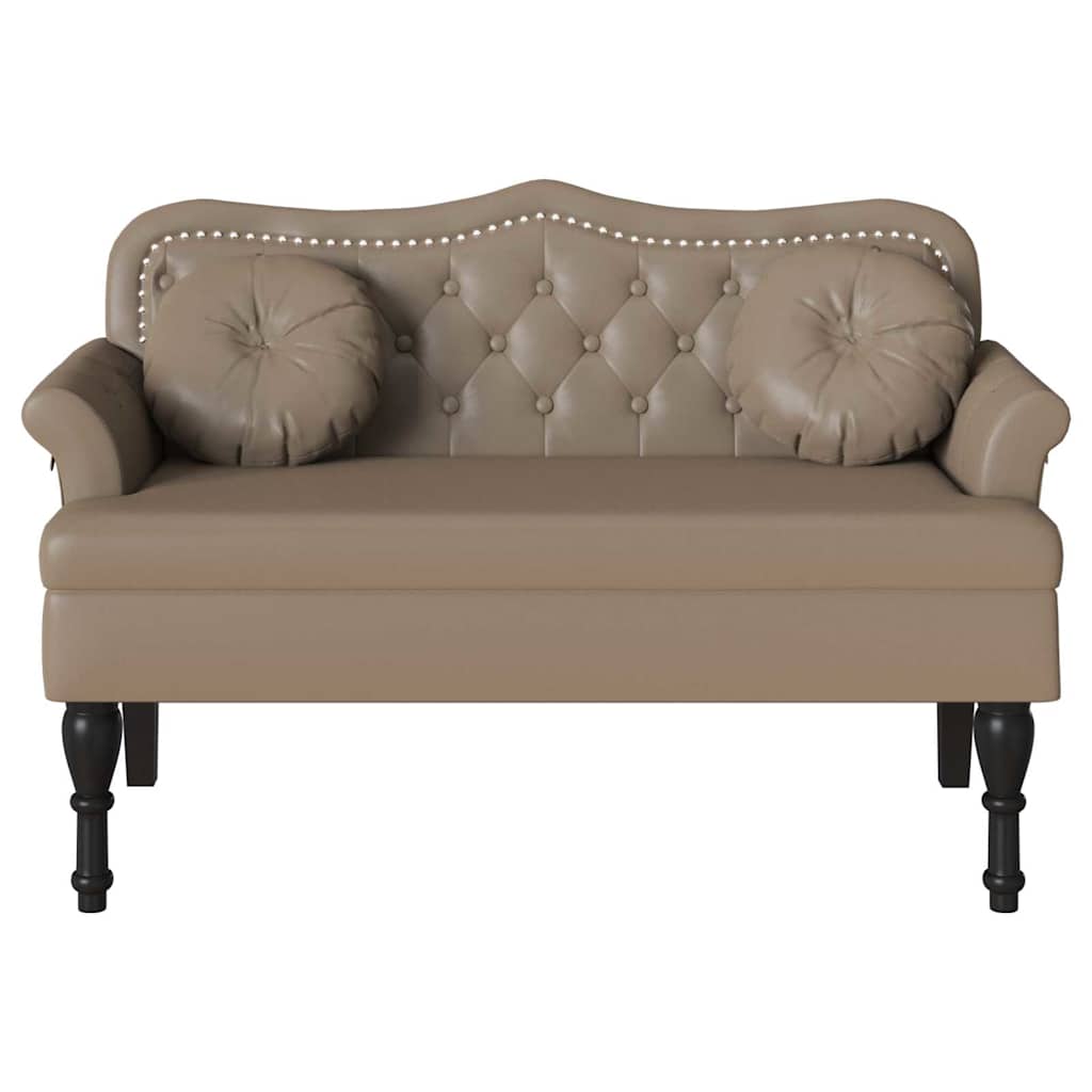 Chesterfield Bank Creme 120,5 x 65 x 75 cm Kunstleder
