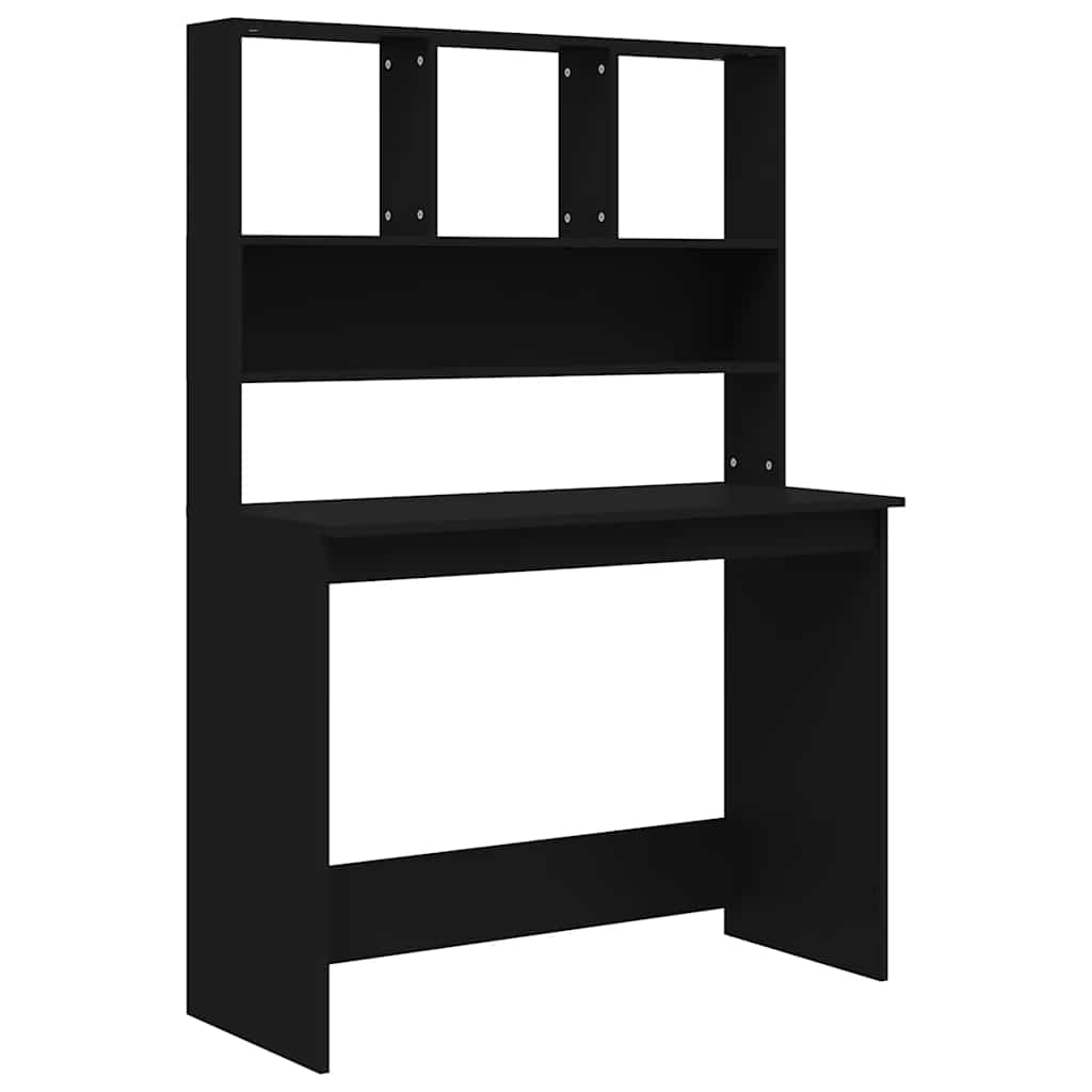 Schreibtisch mit Regal Weiß 102x45x148 cm Holzwerkstoff