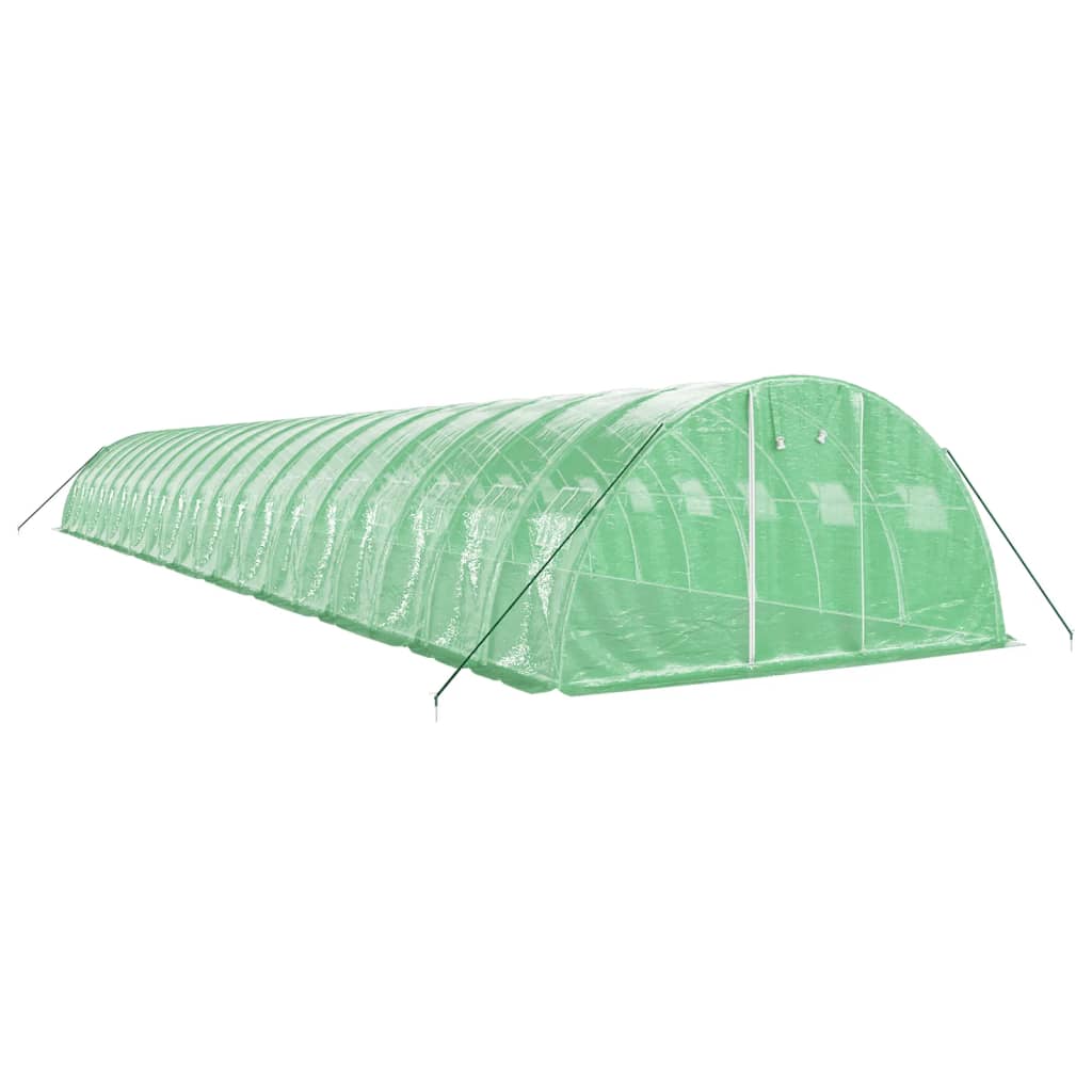 Gewächshaus mit Stahlrahmen Grün 8 m² 4x2x2 m