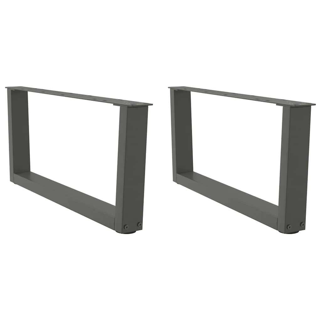 Couchtischbeine V-Form 2 Stück Schwarz 30x(30-31,3) cm Stahl