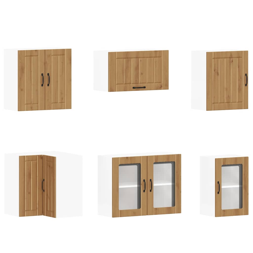 11-tlg. Küchenschrank-Set Lucca Weiß Holzwerkstoff