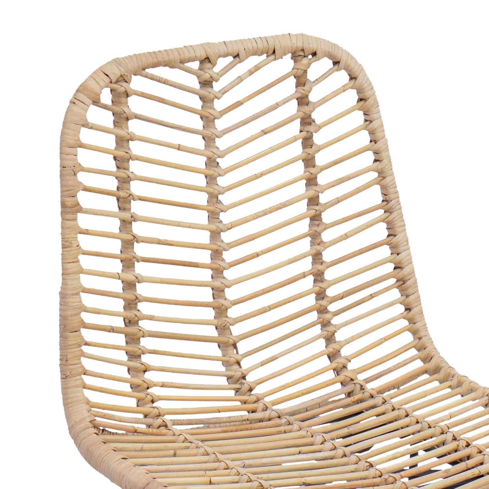 Barstuhl 2 pcs 44,5 x 54,5 x 97,5 cm Rattan und Eisen