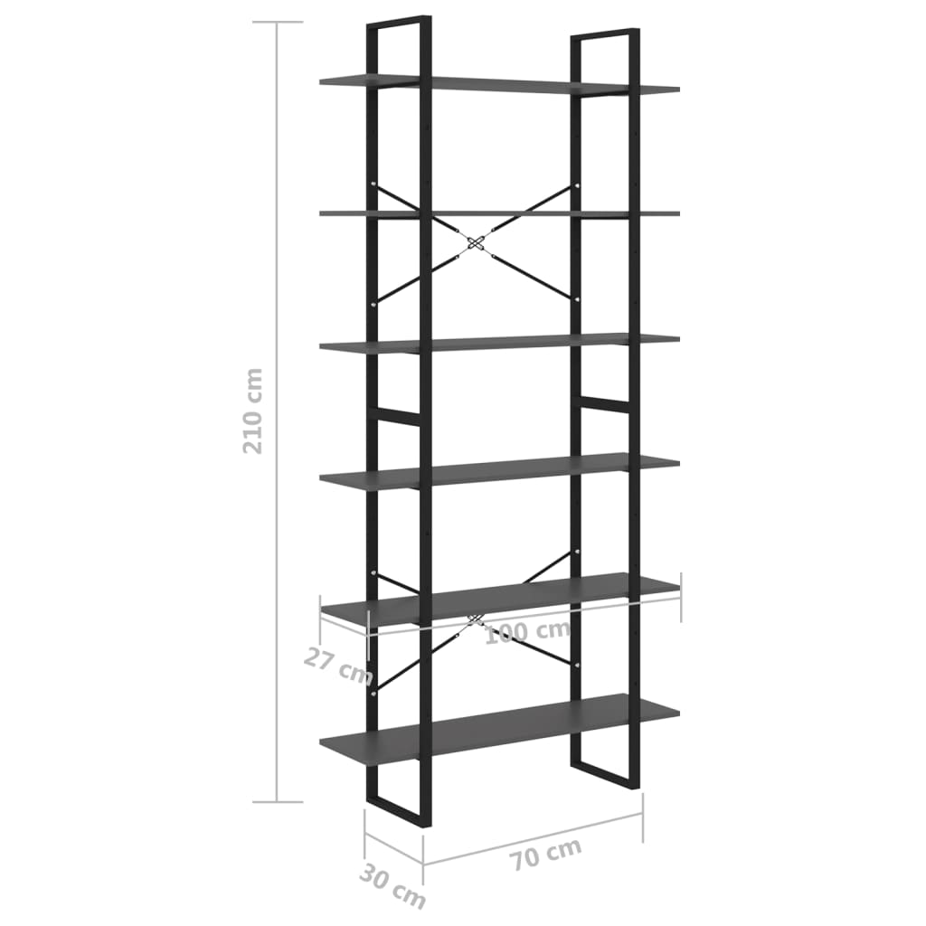 Bücherregal Weiß 100x30x105 cm Holzwerkstoff