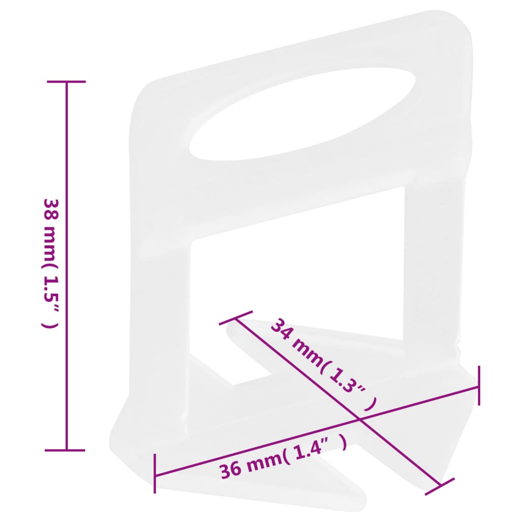 Fliesen-Nivellierclips 250 Stk. 1 mm