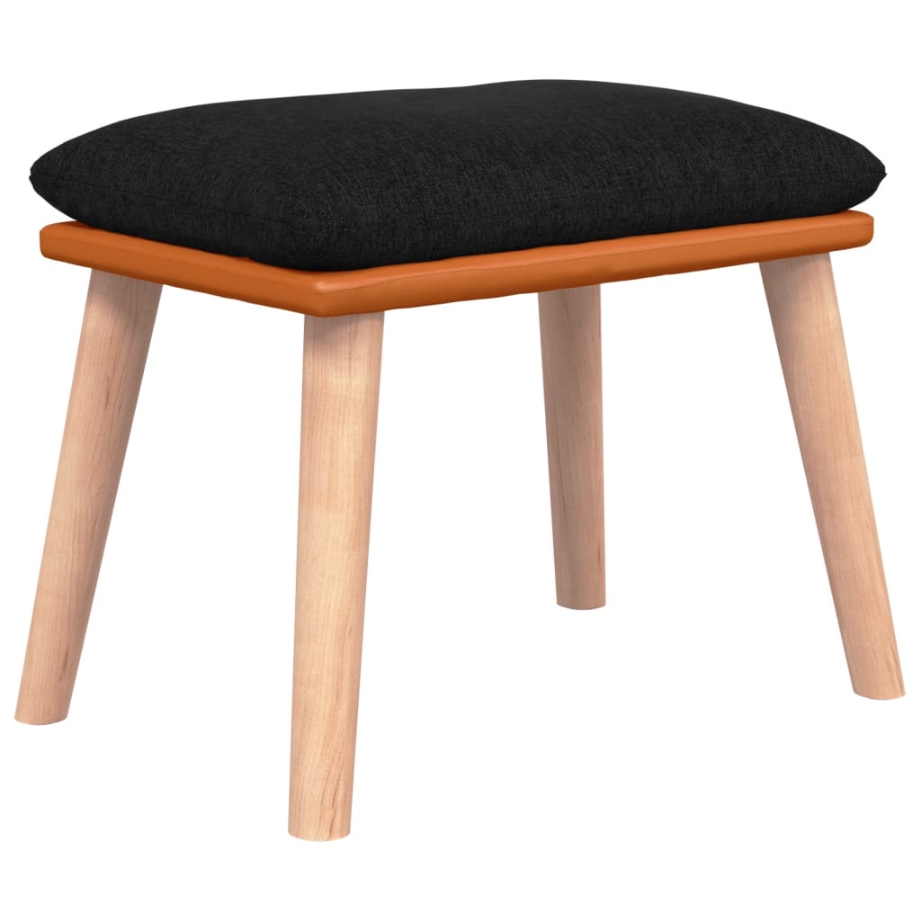 Schaukelsessel mit Hocker Dunkelgrau Stoff