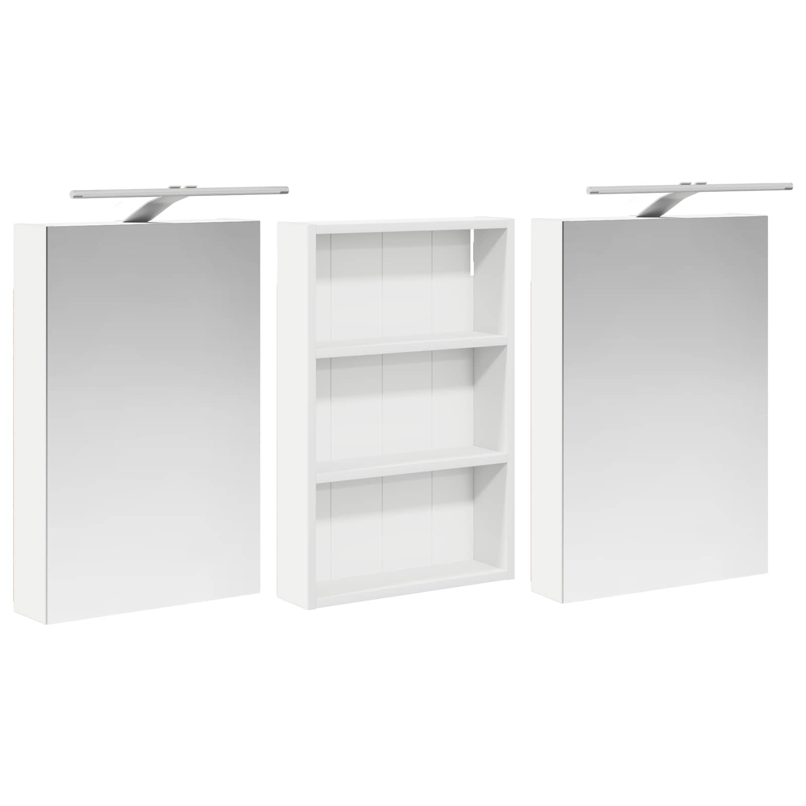 Badezimmerschrank-Set 3 pcs 80 x 10,5 x 50 cm Holzwerkstoff