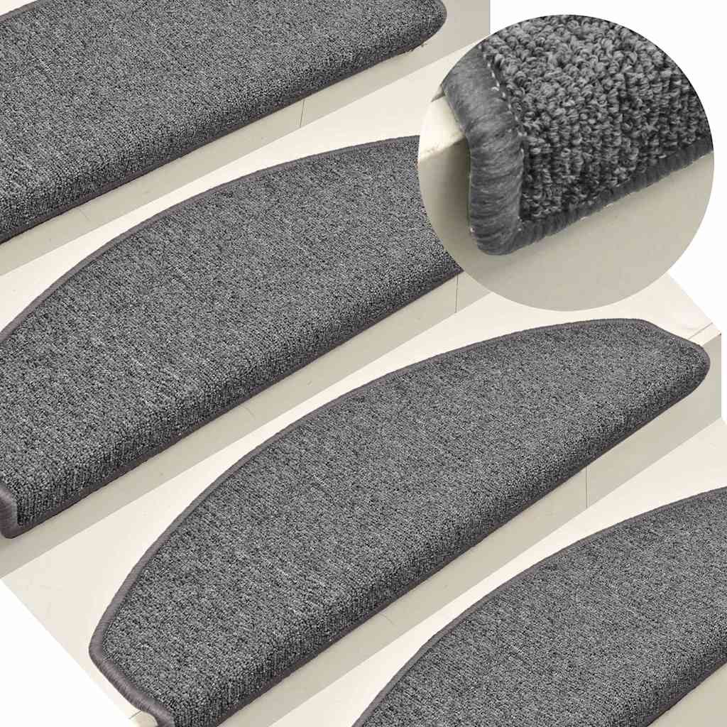 Stufenmatten 15 Stk. 56x17x3 cm Anthrazit Halbrund