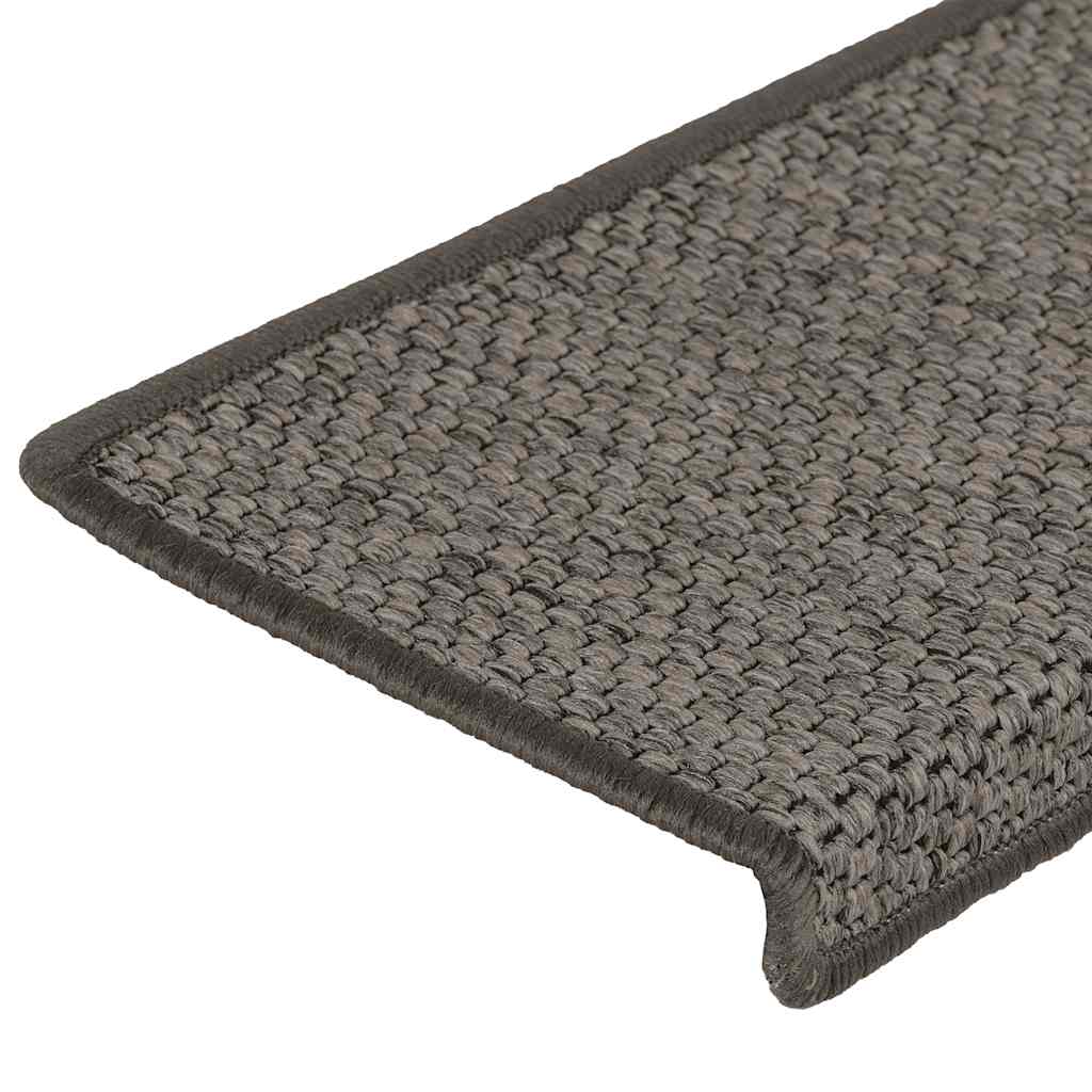 Treppenmatten Selbstklebend Sisal-Look 15 Stk. 65x21x4 Platina