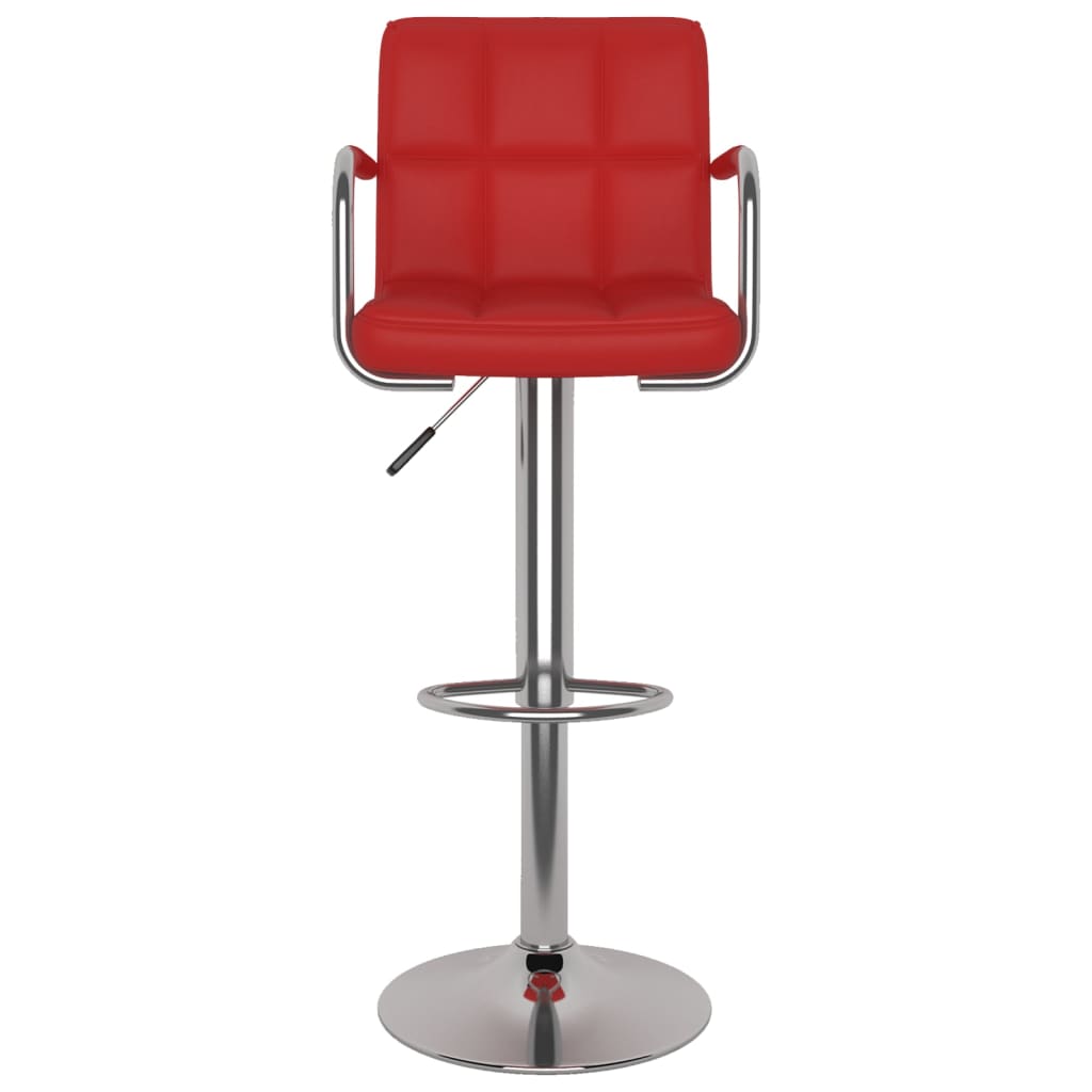 Barhocker 2 Stk. Rot Kunstleder