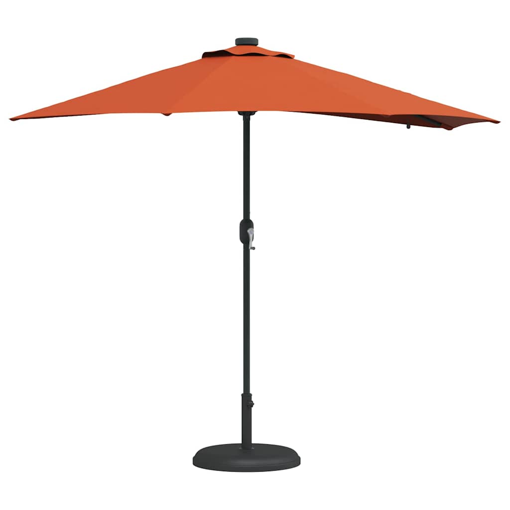 Garten-Sonnenschirm Sand 294 x 150 x 223 cm Polyester und Stahl