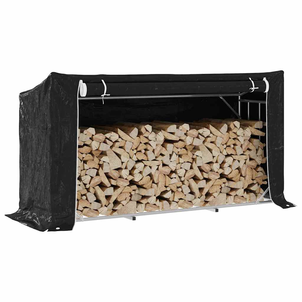 Brennholzregal mit Regenschutz 100,5x40,5x110,5 cm