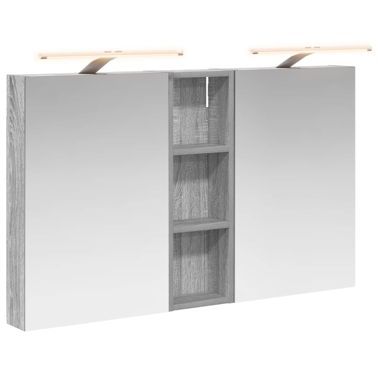 Badezimmerschrank-Set 3 pcs 80 x 10,5 x 50 cm Holzwerkstoff