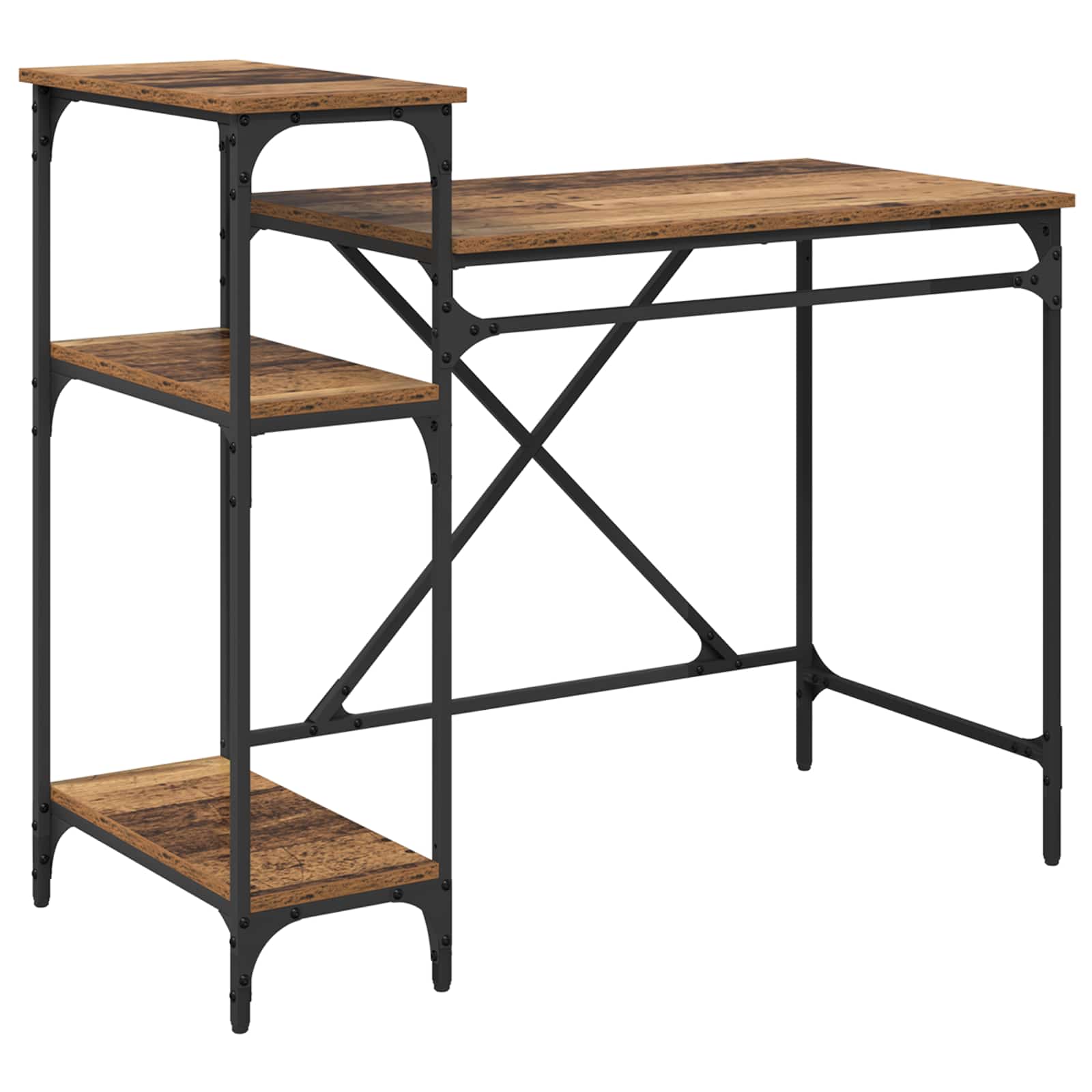 Schreibtisch mit Regal Sonoma-Eiche 135x50x90 cm Holzwerkstoff
