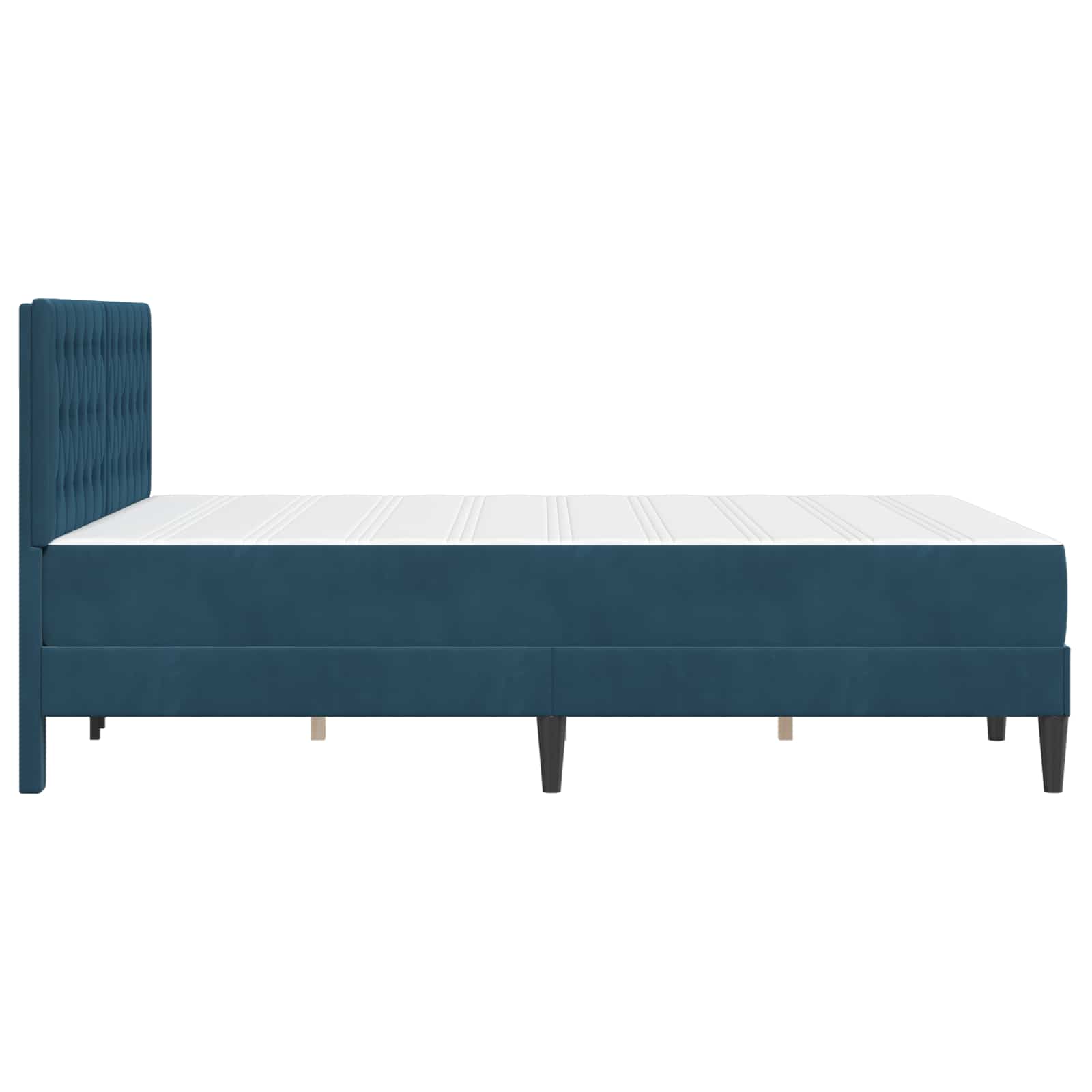 Bettgestell mit Matratze mit Kopfteil Hellgrau 80 x 200 cm Samt