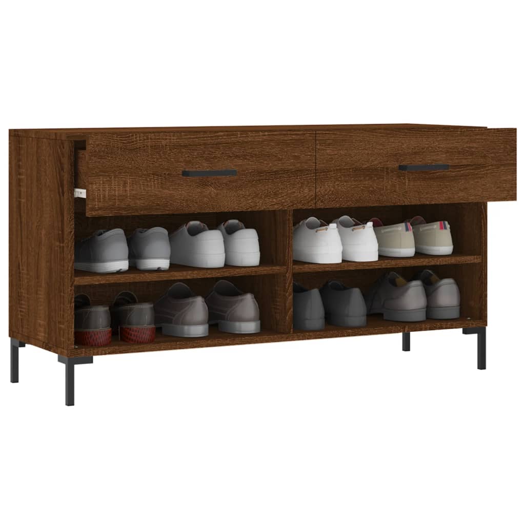 Schuhbank Weiß 102x35x55 cm Holzwerkstoff