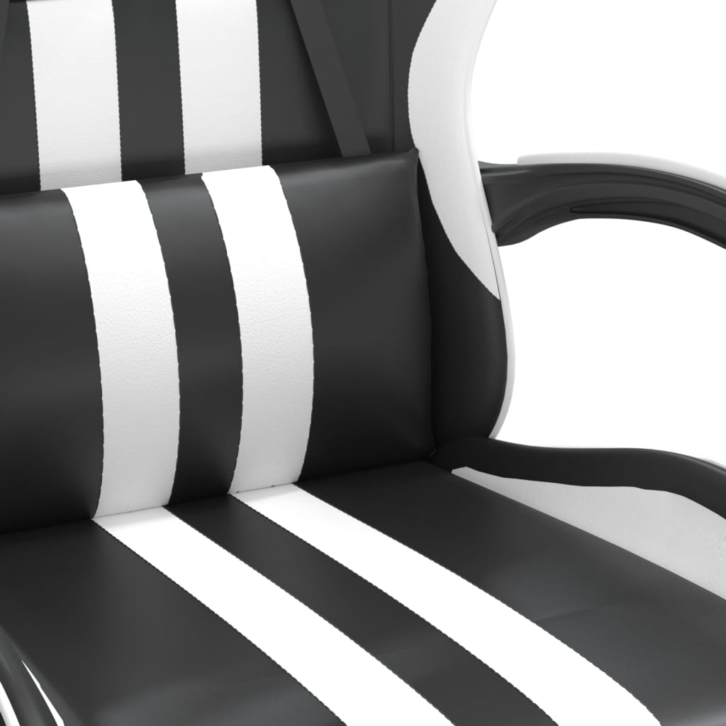 Gaming-Stuhl Drehbar Schwarz und Blau Kunstleder