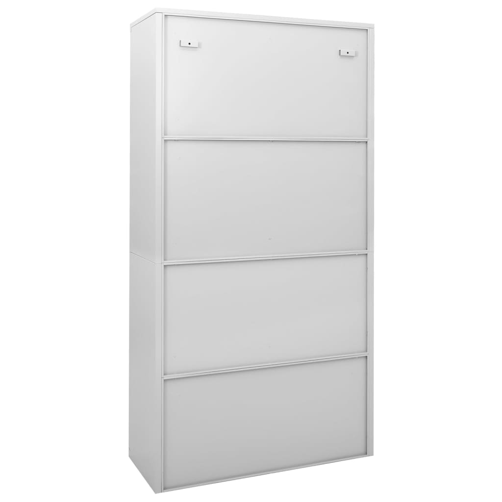 Büroschrank mit Schiebetür Weiß 90x40x180 cm Stahl