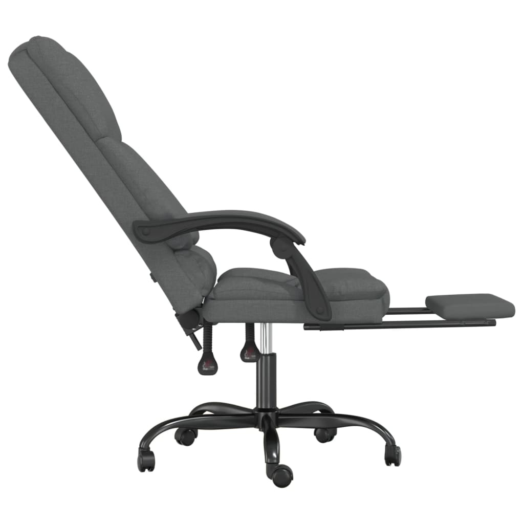 Bürostuhl mit Massagefunktion Hellgrau Stoff