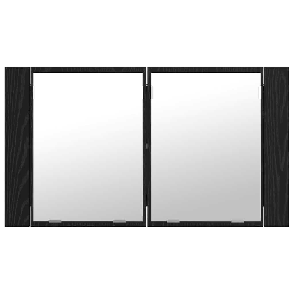 LED-Bad-Spiegelschrank Weiß 80x12x45 cm Acryl