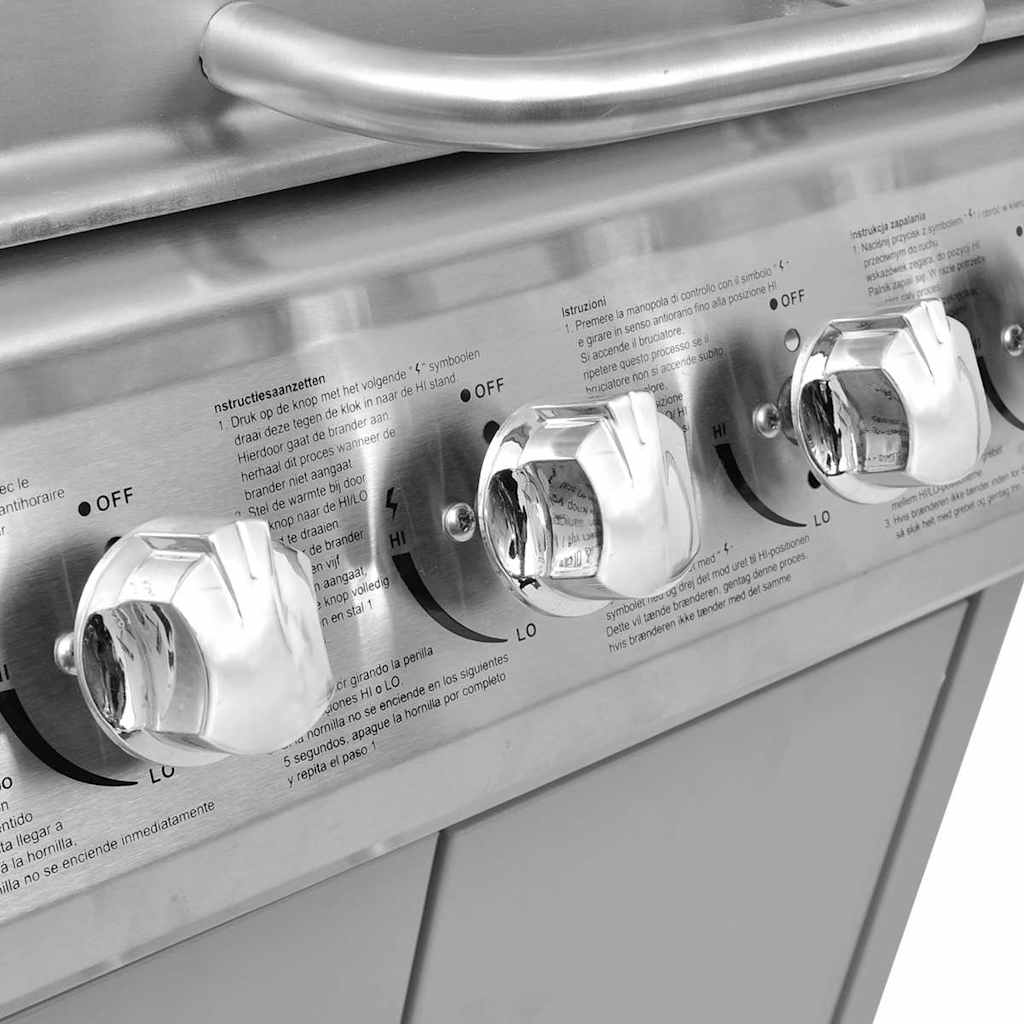 Gasgrill 4+1 Brenner Schwarz