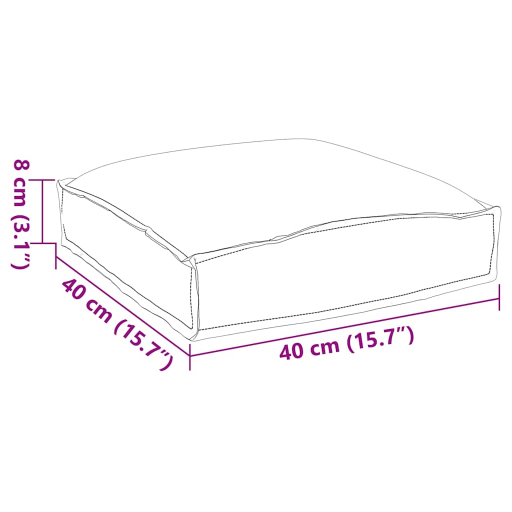 Kissen 2 pcs Anthrazit 40 x 40 x 8 cm Oxford-Stoff
