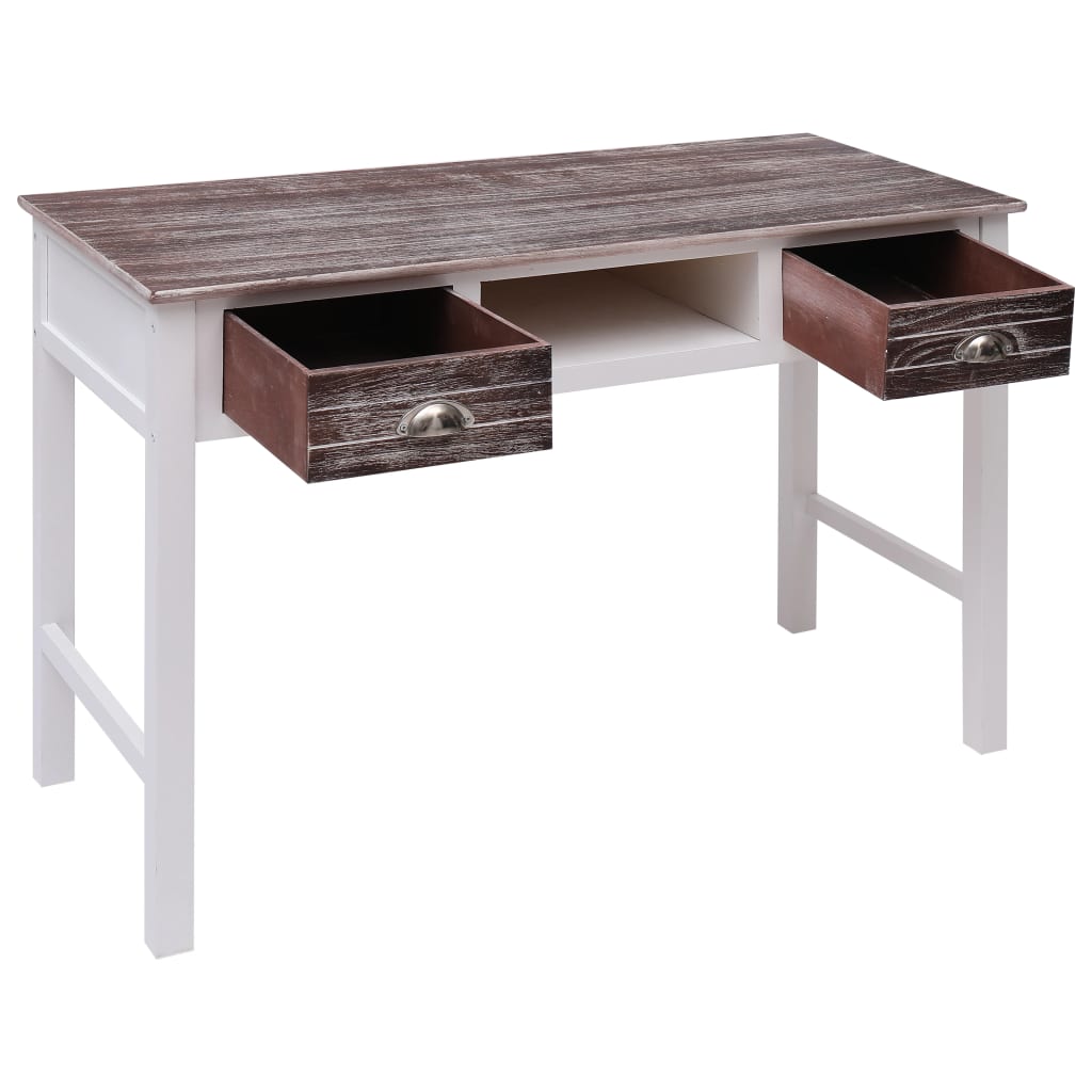 Schreibtisch Grau 110×45×76 cm Holz
