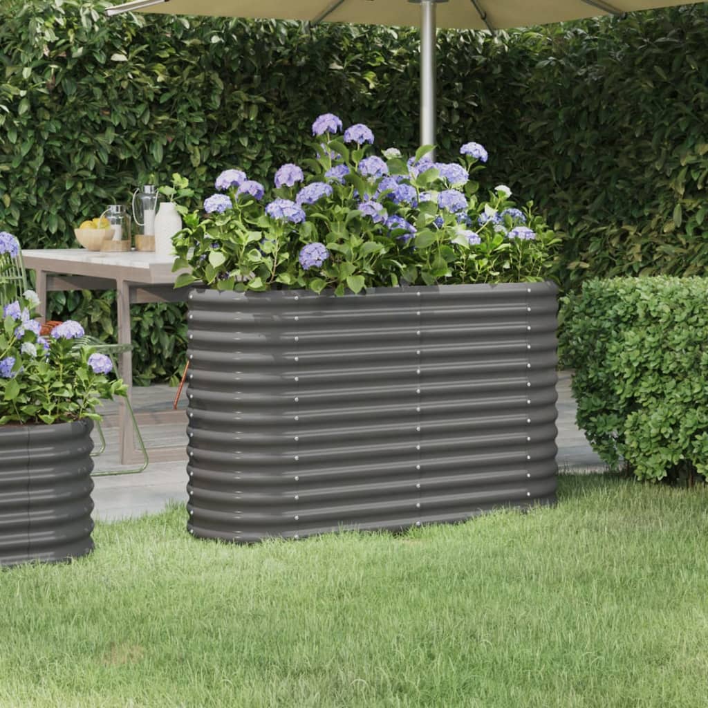 Hochbeet Verzinkter Stahl 114x40x36 cm Grün