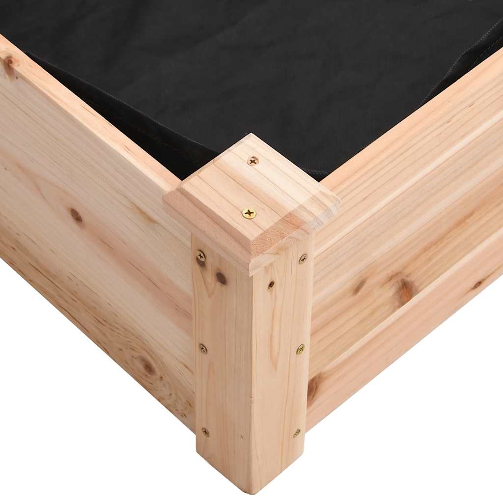 Hochbeet mit Einsatz Grau 120x45x25 cm Massivholz Tanne