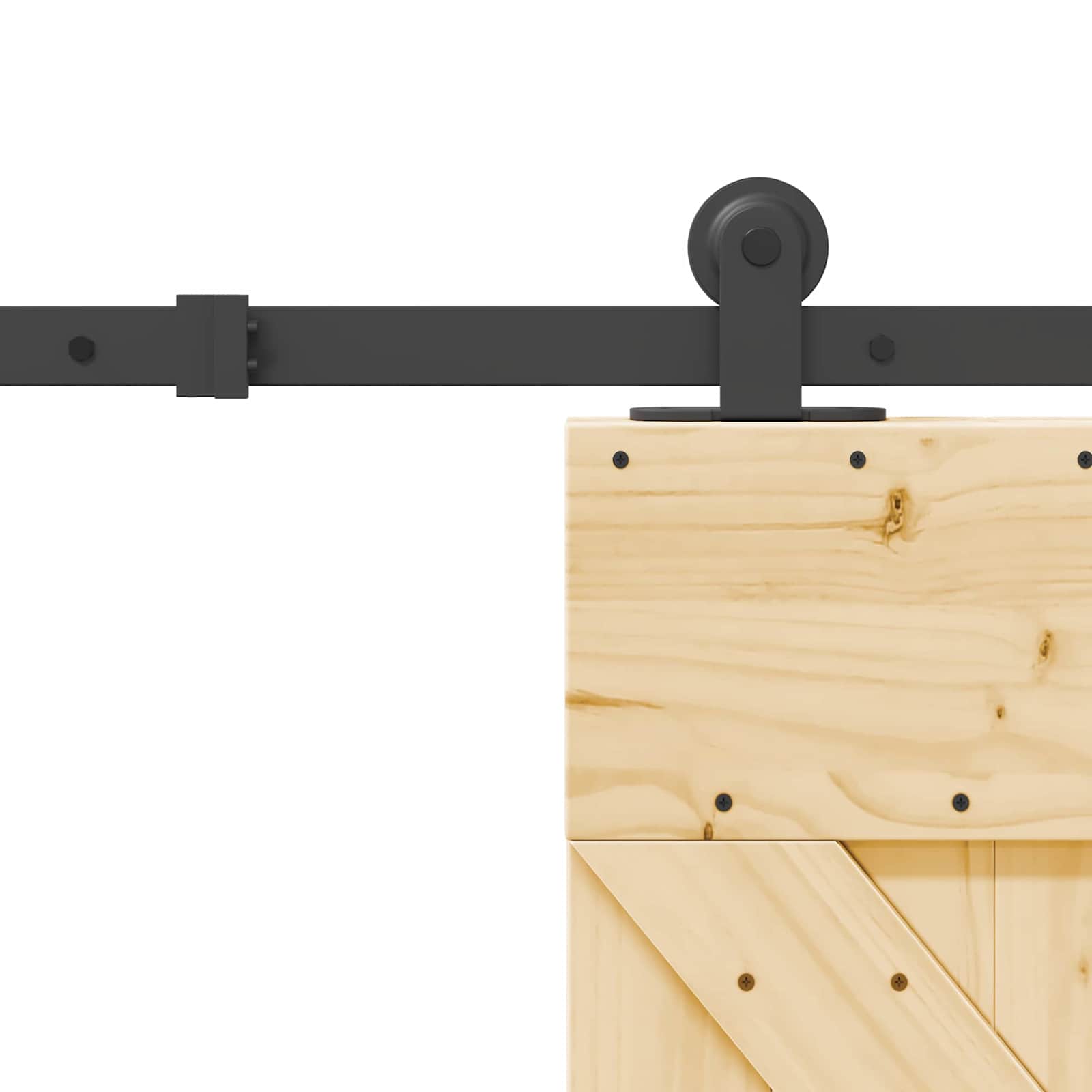 Schiebetür NARVIK Natürlich und Schwarz 70 x 210 cm (213,5 cm)