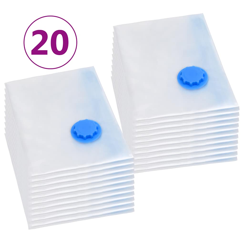 Aufbewahrungstaschen 5 pcs Transparent und Blau 70 x 50 cm