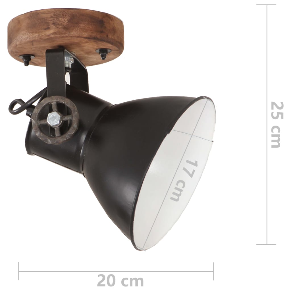Wandlampe Industriestil Silbern 45x25 cm E27