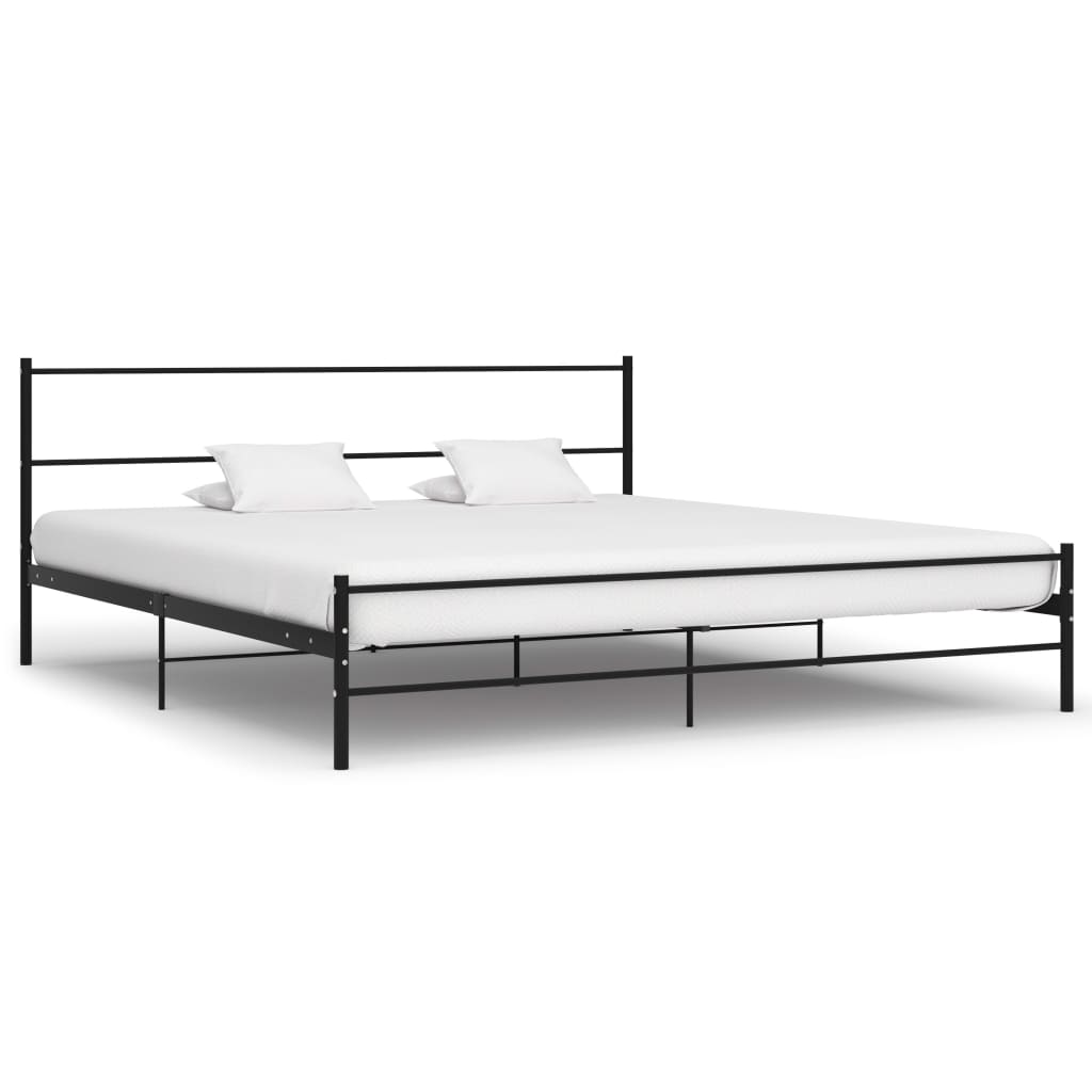 Bettgestell Grau Metall 180×200 cm