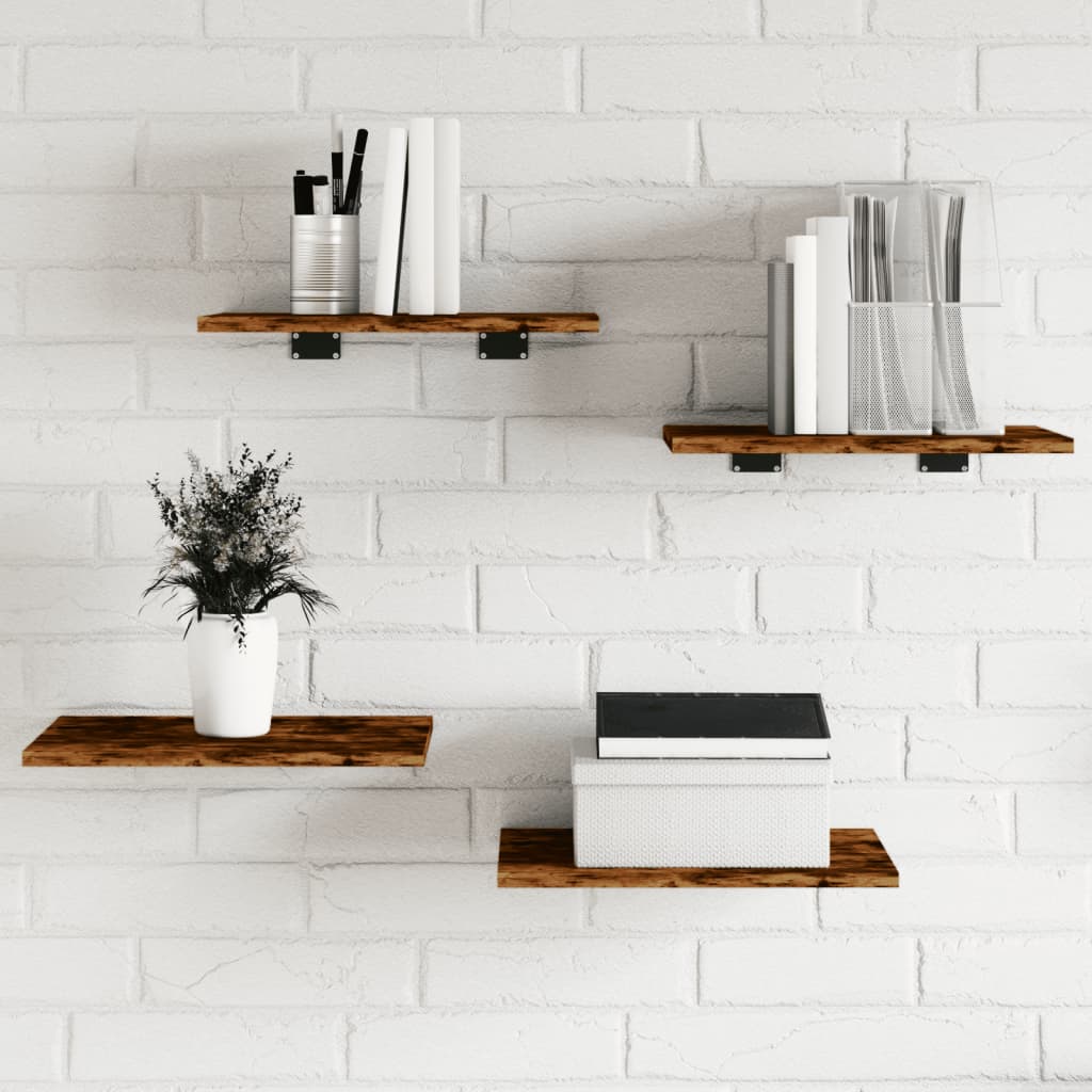 Bücherregal-Bretter 4 Stk. Weiß 40x10x1,5 cm Holzwerkstoff