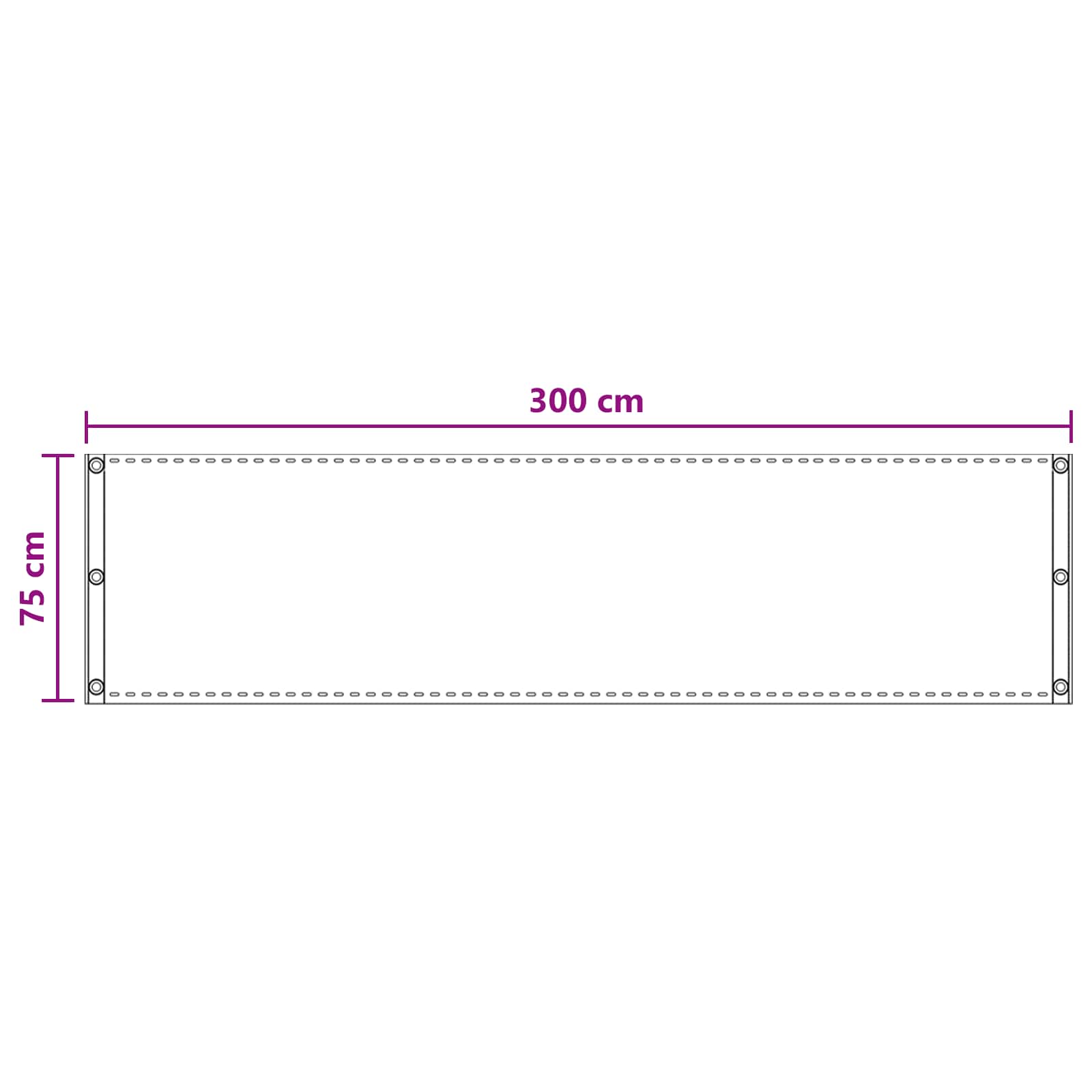 Balkon-Sichtschutz Anthrazit 75x300 cm HDPE