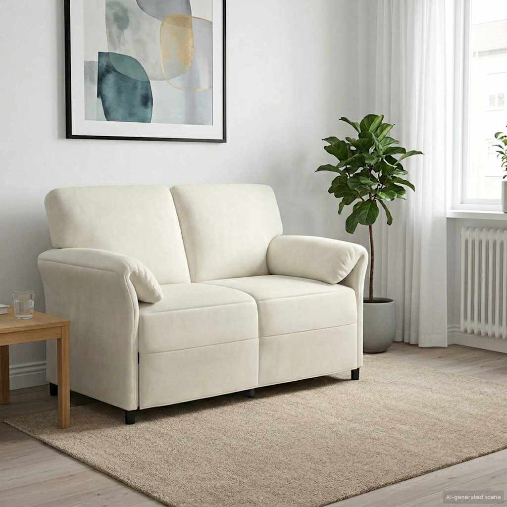 1-Sitzer Sofa Hellgrau 88 x 83 x 95 cm Samt