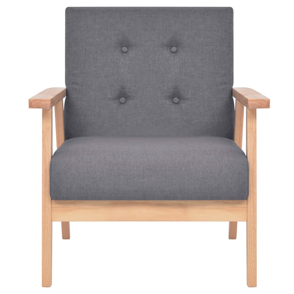 2-Sitzer-Sofa Stoff Hellgrau