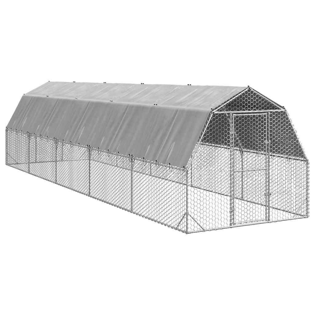 Hühnerstall 2,5x4x2,25 m Verzinkter Stahl